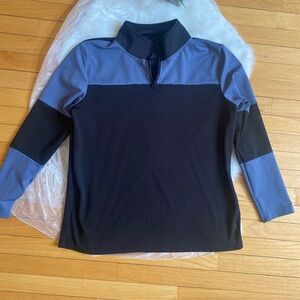 Athletic top Black and Blue Zip Up Top